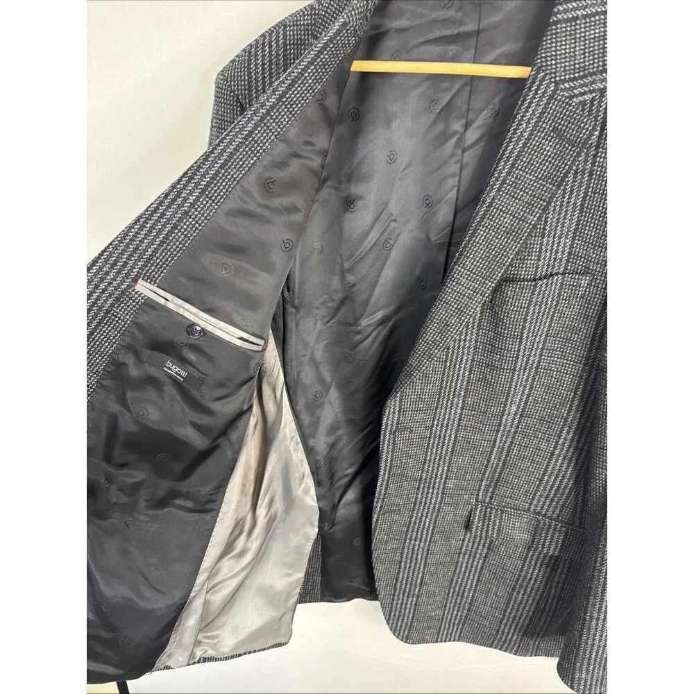Bugatti Wool Sport Coat Men 44 44R‎ Gray Textured Blazer